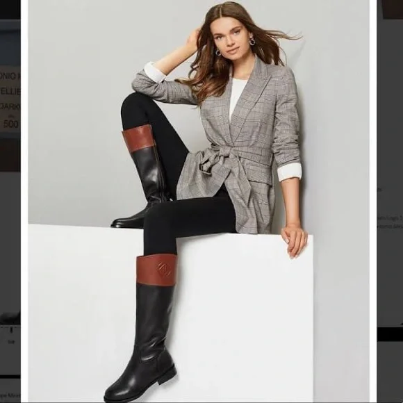 Antonio Melani Tall Genuine Leather Riding Boots - Picture 3 of 13